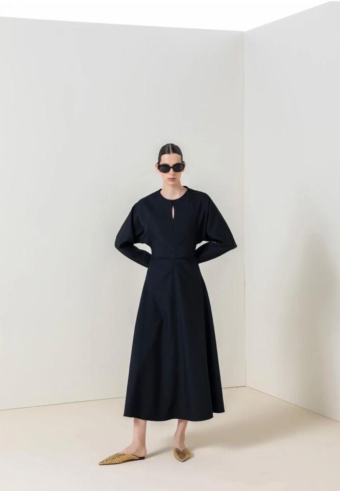 BALON KOL MİNİMAL ELBİSE