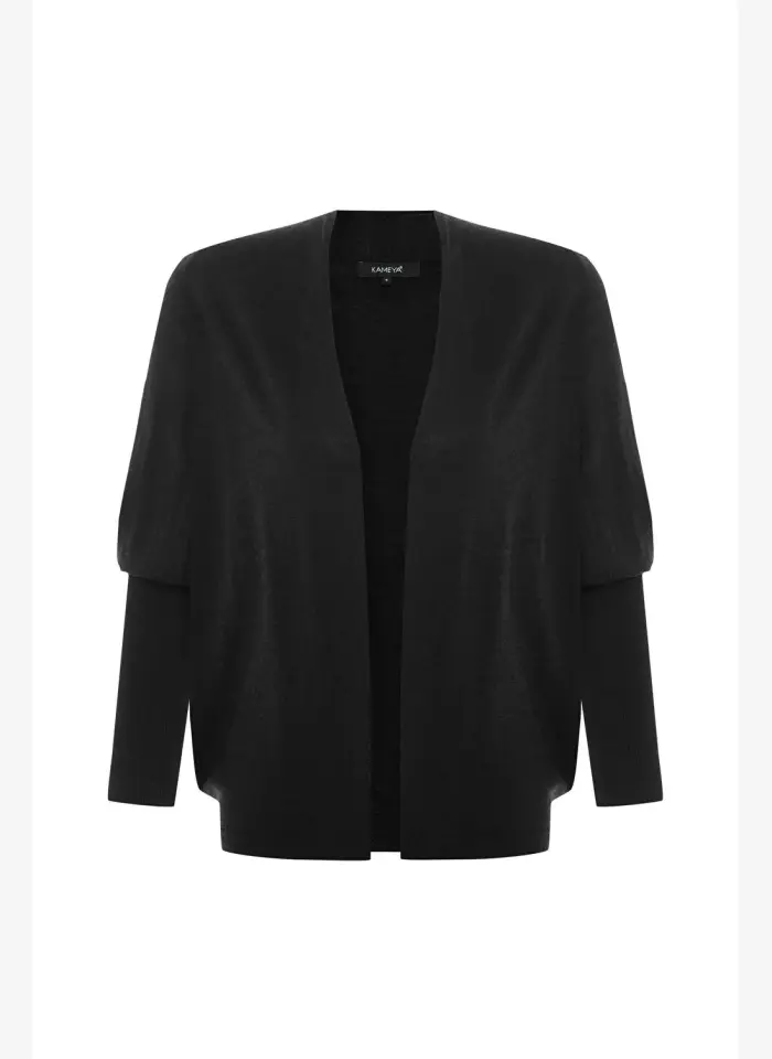 SİYAH DÖKÜMLÜ TRİKO HIRKA