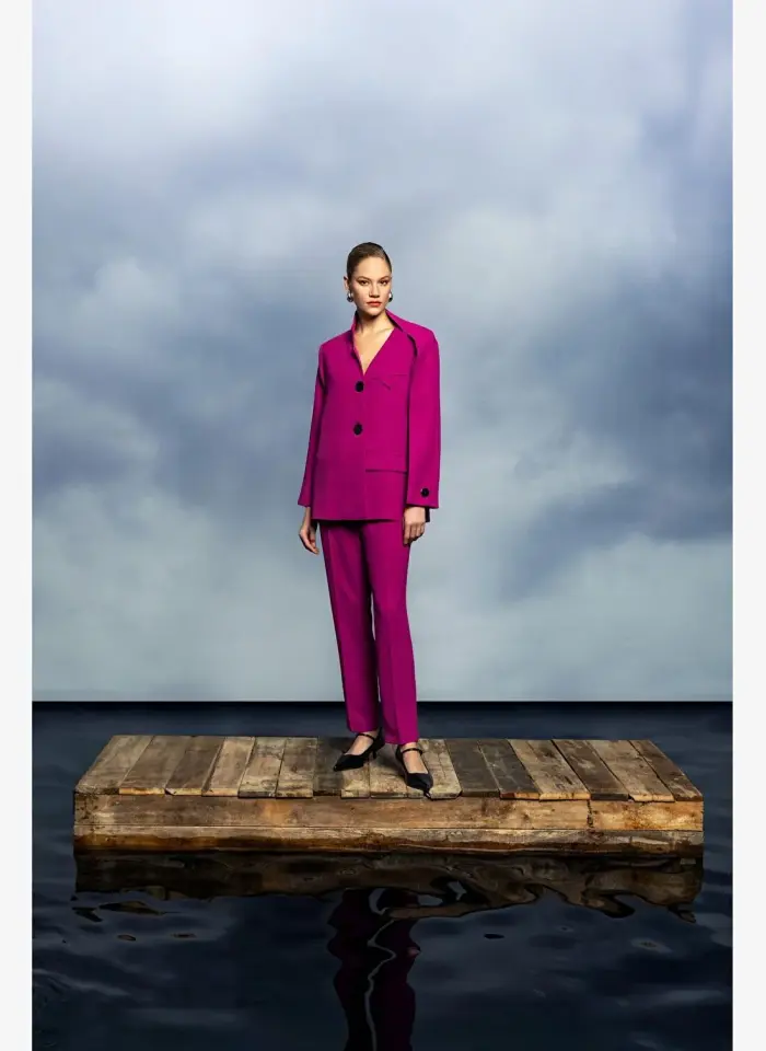 DÜĞMELİ DÜZ KESİM PANTOLON