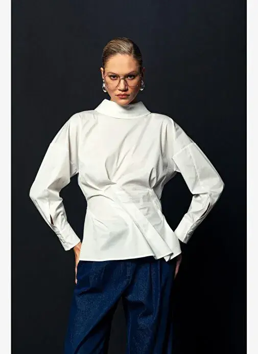 ASİMETRİK KESİM BLUZ