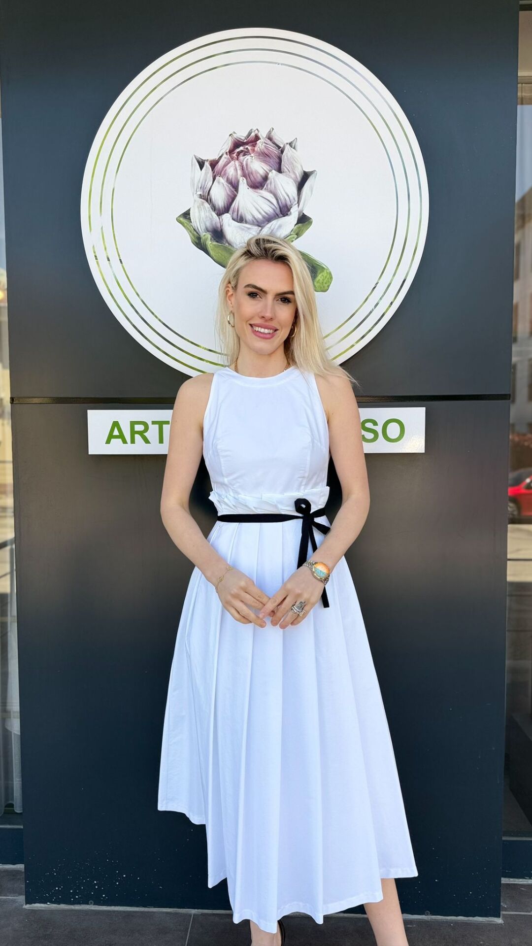 FIRFIRLI PİLELİ MİDİ EKRU ELBİSE